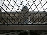 Paris Louvre 04 Louvre View From Inside Pyramid